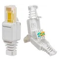 Produktbild: Netzwerkstecker Crimpstecker RJ45 Cat 5e 5 LAN Kabel Werkzeugfrei Werkzeuglos