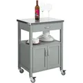 Produktbild: SoBuy Küchenwagen, Grau, Holzwerkstoff, 60x90x45 cm, Esszimmer, Servierwagen