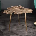 Produktbild: riess-ambiente Couchtisch ABSTRACT LEAF 60cm gold filigranes Blatt Design Beistelltisch Tisch