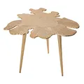 Produktbild: invicta INTERIOR Handgearbeiteter Couchtisch Leaf 57cm Gold im filigranen Blatt Design Handmade Wohnzimmertisch Tisch