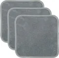 Produktbild: Erwin Müller Microfaser Abschminktücher, Make-up Entferner, Gesichtsreinigung 3er-Pack silber 30x30 cm- umweltfreundlich, wiederverwendbar, waschbar (weitere Farben)