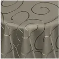 Produktbild: DecoHomeTextil Heimtextilmanufaktur Tischdecke Kringel Circle Tafeldecke Ornamente Damast Tischdecke grau Oval 160 x 220 cm