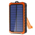 Produktbild: 4smarts Solar Powerbank Prepper 12000mAh schwarz orange Outdoor SOS-Funktion