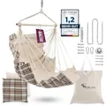 Produktbild: HEIMLING Hängesessel High-Class Outdoor & Indoor XXL [All Inclusive Paket mit Aufhängung + 3 Kissen] Kinder & Erwachsene bis 150 kg | Hängematte Wohn- Schlafzimmer, Garten Balkon Terrasse