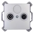 Produktbild: Kopp Paris Antennensteckdose, TV/RF, Einzel- und Durchgangsdose für Kabelfernsehen, Einzel- und Gemeinschaftsanlagen, IP20, silber, 921320081