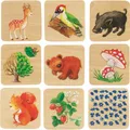 Produktbild: Memoryspiel Memory Waldleben Holzspielzeug Waldspielzeug Lernspiel merken Memori