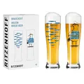 Produktbild: RITZENHOFF 3481007 Weizenbierglas 500 ml - 2er Set - Serie Brauchzeit Set Nr. 7, 2 Stück mit mehrfarbigem Digitaldruck