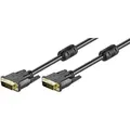 Produktbild: Goobay DVI Anschlusskabel 1.80 m Schwarz 93574 vergoldete Steckkontakte, mit Ferritkern