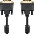 Produktbild: Goobay 93574 DVI-D Full HD Kabel Dual Link, vergoldet, 1.8 m, Schwarz - DVI-D-St