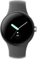 Produktbild: Google Pixel Watch - Silber poliert - intelligente Uhr mit Band - Flouroelastomer - dunkelgrau - Bandgröße: L - 32GB - Wi-Fi, NFC, Bluetooth - 36 g (GA03305-DE)