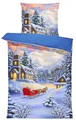 Produktbild: One Home Bettwäsche Winter Thermofleece, Fleece, 4 teilig, Weihnachten Winterlandschaft, kuschelig flauschig warm weich Modern