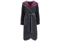 Produktbild: Vossen Damenbademantel Balance Carmen Kapuze Velours, Kapuze, 45% Polyester, 35% Bambus, 20% Baumwolle, modern überschnittene Schulterpartie