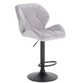 Produktbild: 1x Barhocker Barstuhl Bistrohocker Höhe verstellbar Samt Hellgrau BH139hgr-1