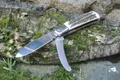 Produktbild: Mercury Messer 980-2CDC Klassisches Taschenmesser Z50CD15 Stahl Hirschhorn Jagd