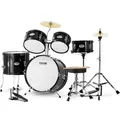 Produktbild: VEVOR Schlagzeugset für Kinder, 5-teilig, Anfänger-Schlagzeugset mit Bass-Toms, Snare, Standtrommel, verstellbarem Thron-Becken, Hi-Hat-Pedal und zwei Paar Drumsticks, für Kinder, schwarz