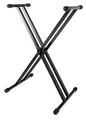 Produktbild: McGrey KS-200 X-Keyboardständer doppelstrebig (höhenverstellbar in 5-Stufen, klappbar, stabil) schwarz