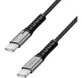 Produktbild: LogiLink LogiLink USB-C® Kabel USB 2.0 USB-C® Stecker 0.50 m Schwarz mit LED, USB-Kabel, (50.00 cm)