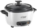 Produktbild: Russell Hobbs 27040 Großer Reiskocher - bis zu 14 Portionen mit Dampfkorb, Messbecher und Löffel inklusive, spülmaschinenfeste Teile, 500 W, weiß