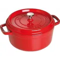 Produktbild: STAUB La Cocotte - Bräter - 24 cm - rund - Gusseisen - mit Deckel - Kirschrot