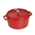 Produktbild: STAUB Cocotte rd 24 cm kirschrot, Bräter, Gusseisen, Schmortopf, Induktion