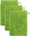 Produktbild: Möve Waschhandschuh Superwuschel, (Set, 3-St), Waschhandschuh Set mit Bordüre, 100% Premium Cotton Baumwolle, weich