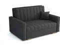 Produktbild: Schlafsofa klein Zanzibar I Sofa 2 Sitzer 133 cm Breit I Sofa mit Schlaffunktion I Schlafsofa mit Bettkasten I Couch mit Schlaffunktion Klein I Grau