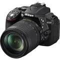 Produktbild: Nikon D5300 SLR-Digitalkamera (24,2 Megapixel, 8,1cm (3,2 Zoll) LCD-Display, Full HD, HDMI, WiFi, GPS, AF-System mit 39 Messfeldern) Kit inkl. AF-S DX 18-105 VR Objektiv schwarz