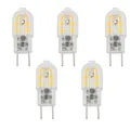 Produktbild: Bonlux 3W G6.35 LED Lampe Birne AC/DC 12V Warmweiß 3000K Bi pin JC Typ GY6.35 Glühbirne für Schreibtischlampe, Accent, Display, Landschaftsbeleuchtung (5-Stück)
