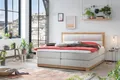 Produktbild: Belanoti Age Boxspringbett 160x200 Eiche 7-Zonen Taschenfederkern Matratze inkl Visco Topper Bett 160x200 in der Farbe Beige H2/H3 Polsterbett Hotelbett mit Massivholz Eiche Massivholzbett