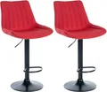 Produktbild: CLP Barhocker Toni Stoff (2er Set, 2 St., 2er), drehbar und stufenlos höhenverstellbar