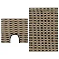 Produktbild: vidaXL Handgewebtes Badematten-Set Jute Stoff Natur und Schwarz