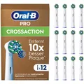 Produktbild: Oral-B Pro CrossAction 12er Pack Aufsteckbürsten weiß Indikator-Borsten X-förmig