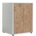 Produktbild: Mid.you Aktenschrank, Weiß, Eiche, Holzwerkstoff, 2 Fächer, 54x74x50 cm, Made in Germany, erweiterbar, Arbeitszimmer, Aktenschränke