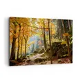 Produktbild: Wandbilder 120x80cm Leinwandbild Herbst berg wald natur XXL Bilder Wanddeko