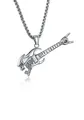 Produktbild: Firetti Kette mit Anhänger Schmuck Geschenk Gitarre, Totenkopf, sturkturiert, teilw. geschwärzt