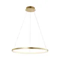 Produktbild: LED Pendellampe gold farbend Leuchtring 60cm warmweiß modern Hängelampe Esstisch