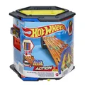Produktbild: Hot Wheels HGK41 - Rollout Raceway Trackset, lässt Sich zu Einer fünfspurigen Rennstrecke ausrollen, Aufbewahrungsbehälter, Spielzeug Autorennbahn für Kinder ab 4 Jahren