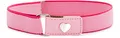 Produktbild: Ladeheid Mädchen Gürtel Elastik-Gürtel 1-6 Jahre 34-65 cm P15G (Rosa/Dunkelrosa/Herz)