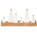 Produktbild: Räder Living Xmas Lichtobjekt Tannen aus Porzellan und Akazienholz in der Größe 25x7x13,5cm, 90117