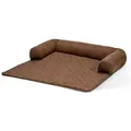 Produktbild: lous Hundematte Sofaschutz, Sofadecke mit Rand - Hundedecke, Hundebett, Hergestellt in Deutschland - waschbar bis 90° C braun 90 cm x 90 cm