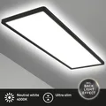 Produktbild: LED Deckenleuchte Ultraflach Panel Lampe 4000K Backlight 58cm Flur Küche Schwarz