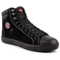 Produktbild: Lee Cooper LCSHOE022 Arbeitskleidung für Herren und Damen, Unisex, Retro-Stil, Baseball, Arbeit, Sicherheitstrainer, Stiefel, Schuhe, SB SRA, Schwarz, 39 EU