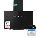 Produktbild: KKT KOLBE Dunstabzugshaube 80cm | Umluft Abluft | 782cbm/h | Wandhauben Kopffrei | Schwarz | Glas | Gestensteuerung | SensorTouch Bedienung | LED-Beleuchtung | TRIO8025S