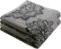 Produktbild: Erwin Müller Handtuch Mandala 2er-Pack grau/anthrazit Größe 50x100 cm - besonders flauschig, voluminös, äußerst saugfähig