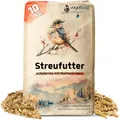 Produktbild: Vogelfood 10 kg Streufutter ohne Schalen mit Mehlwürmern für Wildvögel