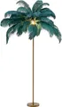 Produktbild: Kare Design Stehleuchte Feather Palm, Grün/Gold, 165x90x90 cm, Leselampe, Dekoleuchte, Stehlampe, Straußfedern, Stahl Gestell, Leuchtmittel nicht inklusive, Wohnzimmer