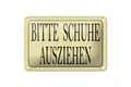 Produktbild: Femer GmbH Metallschild Hinweis 18x12cm Bitte Schuhe ausziehen, (1 St), gewölbte Oberfläche, abgerundete Ecken, umgeschlagene Kanten