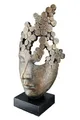 Produktbild: Casablanca Deko Figur Skulptur Frauen Gesicht Maske - Dekofigur Gesichtsmaske aus Kunstharz Farbe: Bronze - Dekoration Geschenk Geburtstag Höhe 31,5 cm