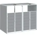 Produktbild: Mülltonnenbox Für 2 Tonnen Grau 144x81x113 Cm Stahl Vidaxl