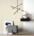 Produktbild: Tapete Vliestapete Creme Holz Paneele Lamellen Holztapete Holzwand